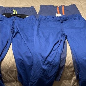 Navy Blue Women's Scrub Pants Set of 4